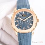 New! Swiss Grade 1 Patek Philippe Aquanaut Luce Rose Gold Blue Watch 9015 Movement